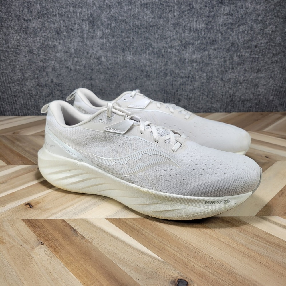 Saucony Triumph 22 Shoes Mens 13 White Cushioned Running Sneakers S20964-203